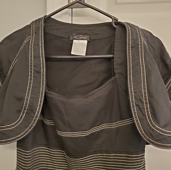 PS...Style Black Dress with Detailing Size 6 - Picture 8 of 10